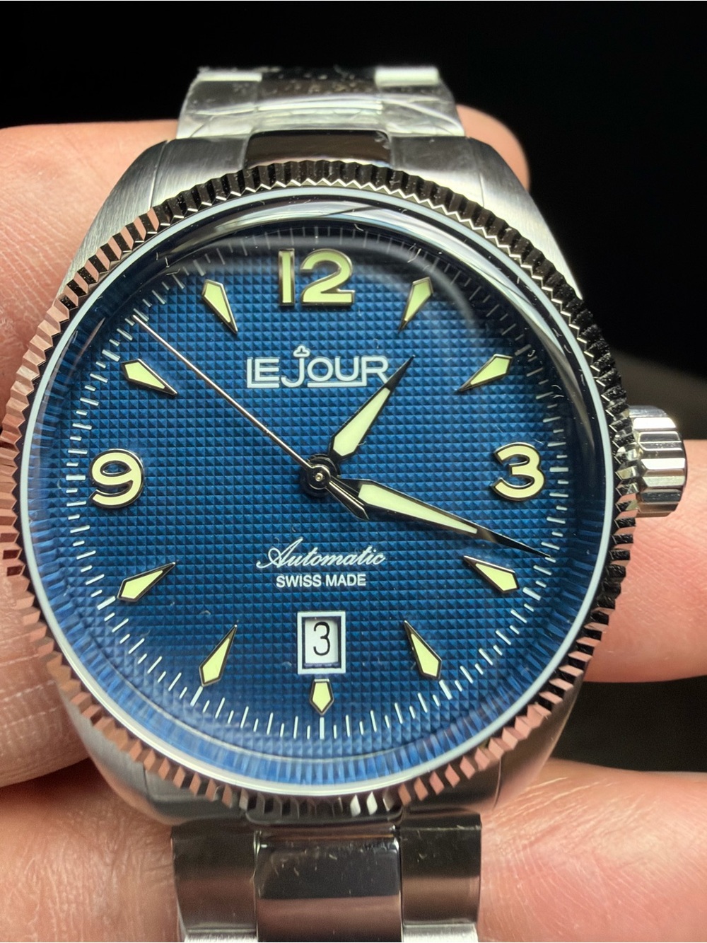 Automatic Men's Watch in Blue Dial